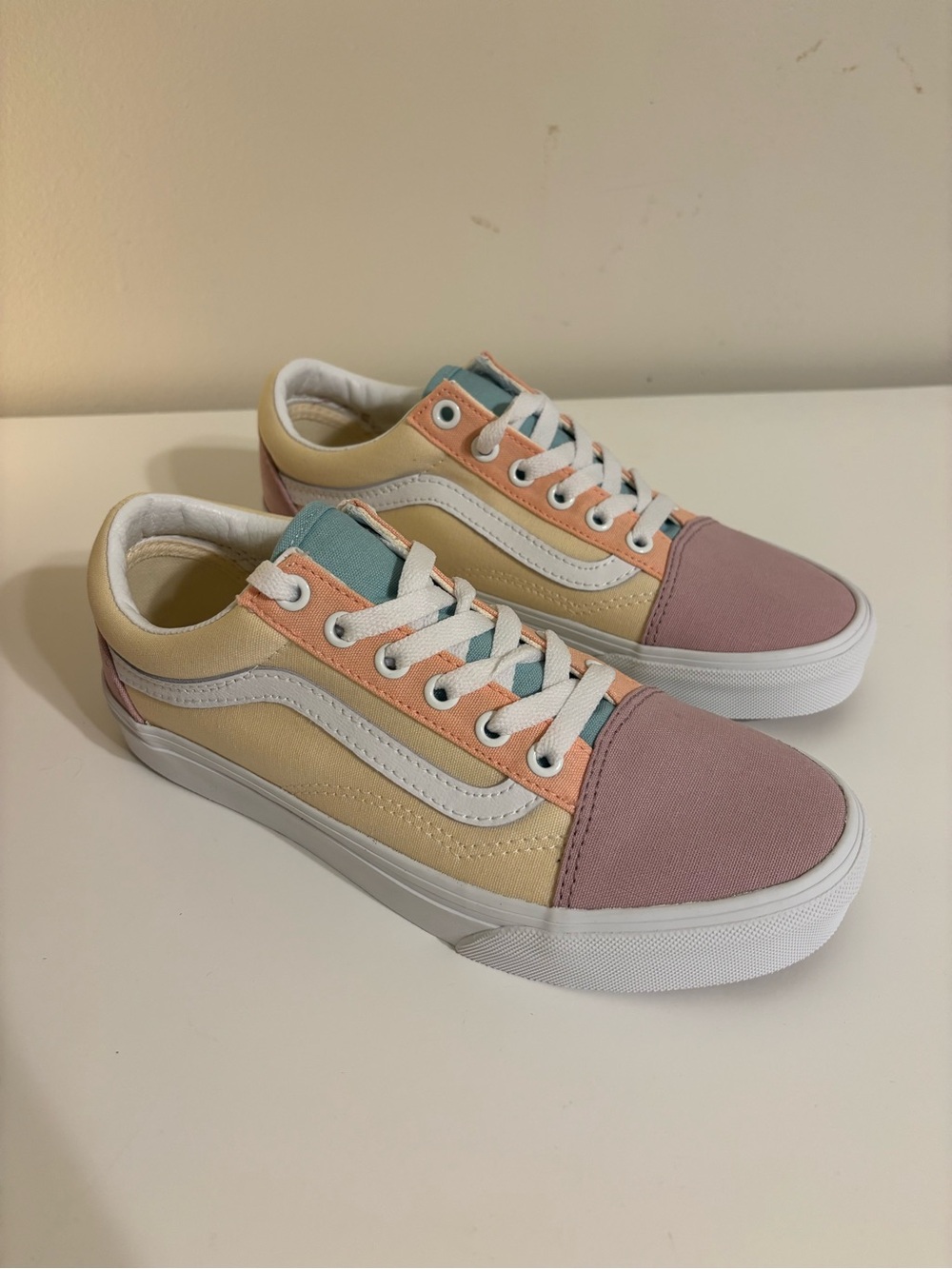 VANS - Pastel Multi Colorblock Old Skool Low Rise Lace Up Vans✨ New ✨